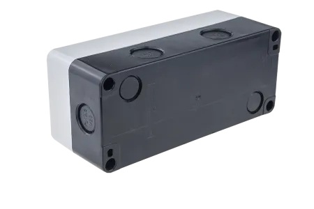 Корпус кнопочного поста, 4 отверстия, серый, IP54