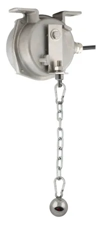 Датчик наличия препятствия на конвейерной ленте в корпусе из нерж. стали, взрывозащ. ТР ТС 012/2011, -40...+65С, 250 VAC, 10 A, IP67, релейный выход, штанга с лопаткой 650...950 мм, нерж. сталь/сталь/каучук