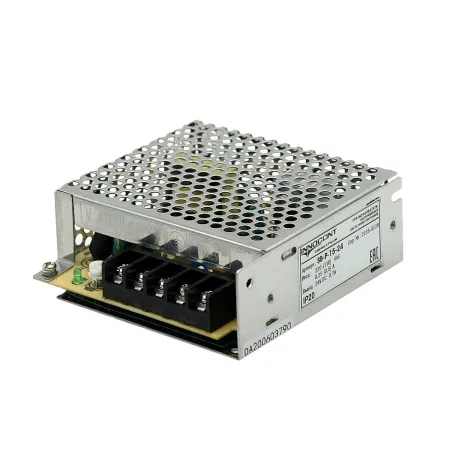 Источник питания INNOCONT. Вход: 220VAC, 0.25А, выход 15W, 24VDC, 0.7A, -10+50С, IP20, типы защиты: КЗ, перегрузка, перенапряжение SB-P-15-24