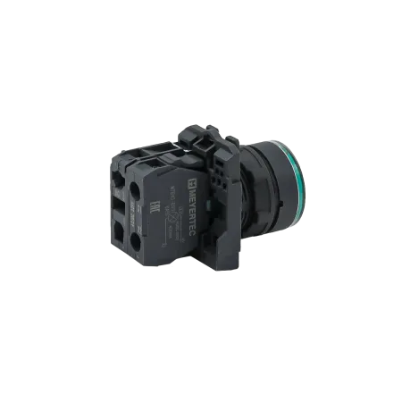 Кнопка зеленая с подсветкой, 1NO, 220V AC/DC, IP65, пластик